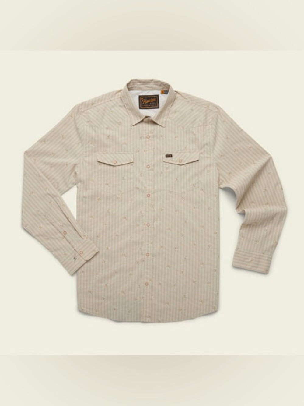 Howler Brothers Men's H Bar B Tech Floral Grid Snap Button-Down Shirt - Picture 2 of 12